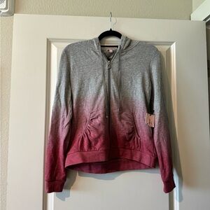 NEW Juicy Couture Ombre Terry Full Zip Track Jacket Size Small Rhinestone NWT
